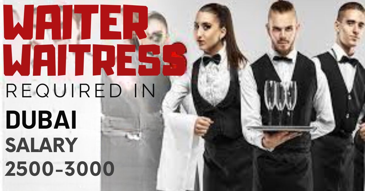 Waiter/ Waitress jobs in Dubai – 5-Star Hotel
